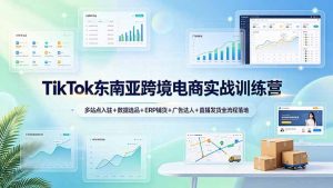 TikTok东南亚跨境电商实战训练营：多站点入驻+数据选品+ERP铺货+广告达人+直播发货全流程落地-副业网创