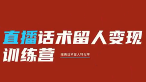 纹汐·直播话术留人变现训练营-副业网创