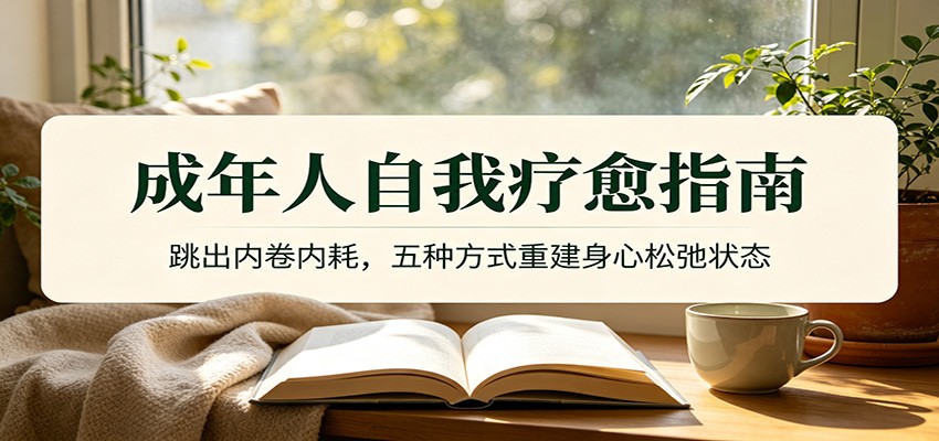 成年人自我疗愈指南：跳出内卷内耗，五种方式重建身心松弛状态-副业网创