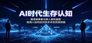 AI时代生存认知：理清做事者与做人者的差距，普通人如何应对技术冲击实现突围-副业网创