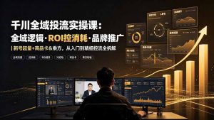 千川全域投流实操课:全域逻辑·ROI控消耗·品牌推广|新号起量+商品卡&乘方,从入门到精细控流全拆解-副业网创
