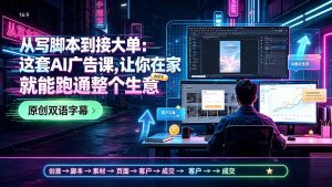 从写脚本到接大单:这套AI广告课,让你在家就能跑通整个生意【原创双语字幕】-副业网创