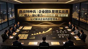 商战特种兵｜企业团队管理实战课：识人用人｜凝心聚力｜责任搭建｜业绩突破，一站式解决企业内部管理痛点-副业网创