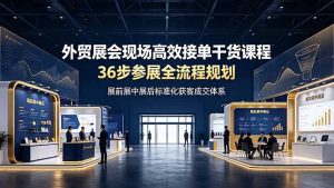 外贸展会现场高效接单干货课程,36步参展全流程规划,展前展中展后标准化获客成交体系-副业网创