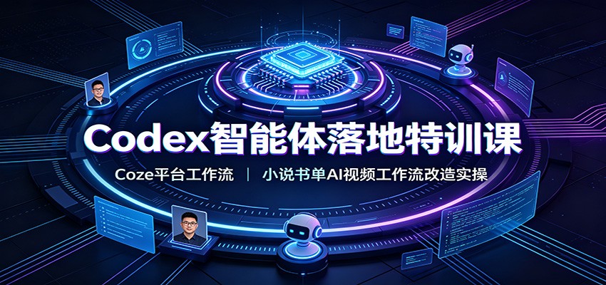 Codex智能体落地特训课：Coze平台工作流，小说书单AI视频工作流改造实操-副业网创