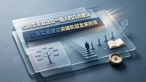 付费文章：给原生家庭比较一般人的几点建议，五条实操建议突破阶层发展困境-副业网创