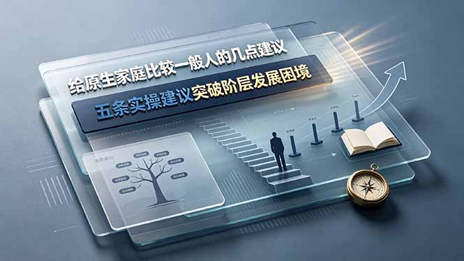 付费文章:给原生家庭比较一般人的几点建议,五条实操建议突破阶层发展困境-副业网创