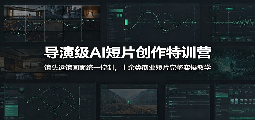 导演级AI短片创作特训营:镜头运镜画面统一控制,十余类商业短片完整实操教学(更新)-副业网创