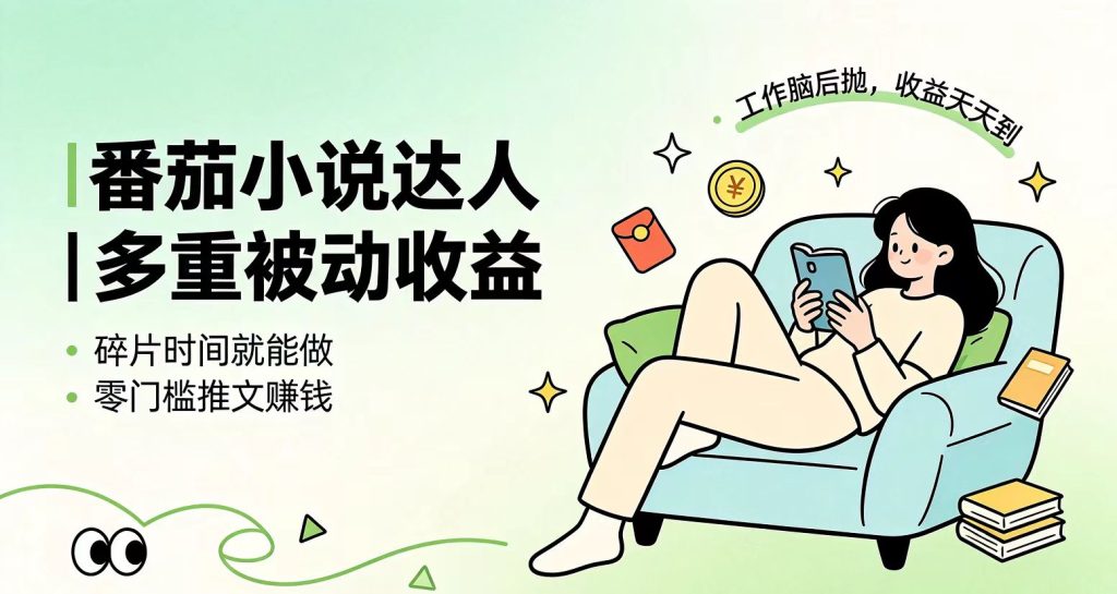 下半年最新最稳定项目番茄小说达人副业，浏览就能拿收益小白专属副业-副业网创