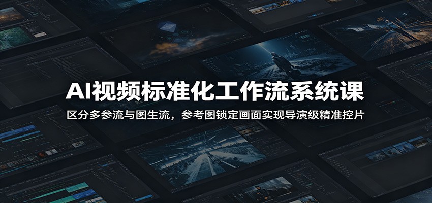 AI视频标准化工作流系统课:区分多参流与图生流,参考图锁定画面实现导演级精准控片-副业网创