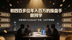 和四百多位年入百万的操盘手做同学——这套电商+Facebook广告课，让你不再靠猜【原创双语字幕】-副业网创