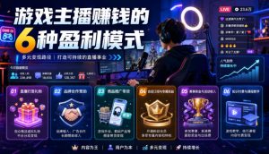 付费文章：游戏主播賺钱的6种盈利模式-副业网创