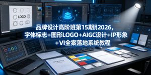 品牌设计高阶班第15期2026,字体标志+图形LOGO+AIGC设计+IP形象+VI全案落地系统教程-副业网创