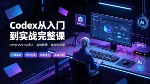 Codex从入门到实战完整课｜充值·安装·接入DeepSeek，记忆·插件·Skill·CLI·MCP全拆解-副业网创