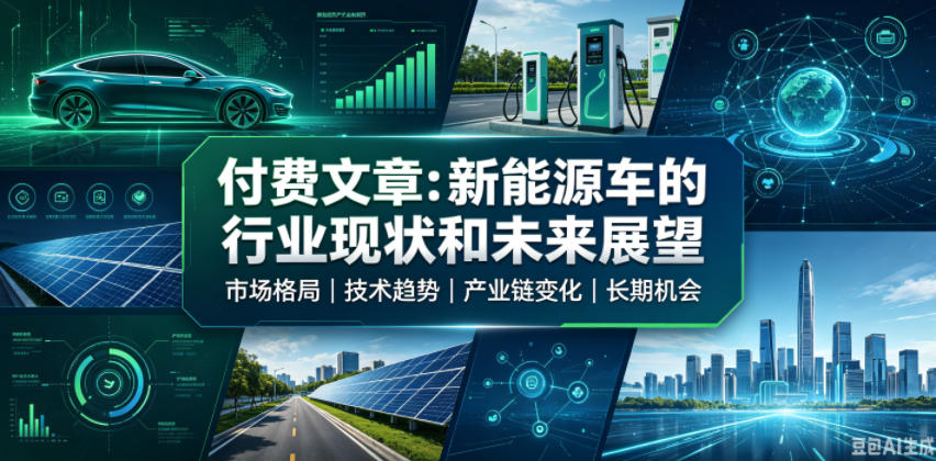 付费文章：新能原车的行业现状和未来展望-副业网创