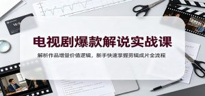 电视剧爆款解说实战课：解析作品增量价值逻辑，新手快速掌握剪辑成片全流程-副业网创