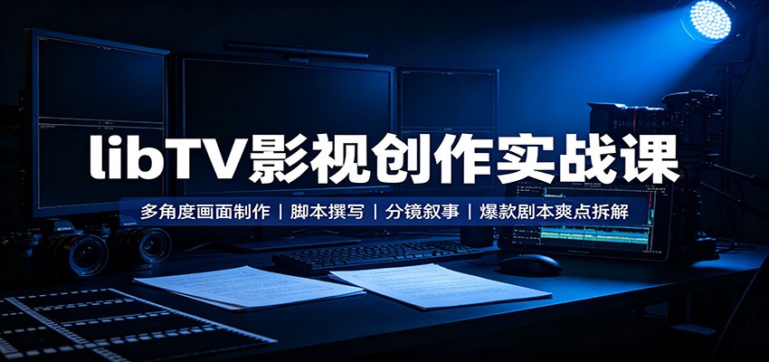 libTV影视创作实战课:多角度画面制作,脚本撰写,分镜叙事,爆款剧本爽点拆解-副业网创