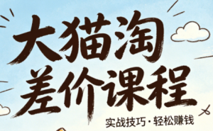 大猫淘差价课程(更新8月)-副业网创