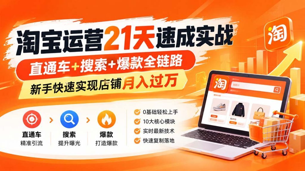 淘宝运营21天速成实战(更新8月-副业网创