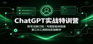 ChatGPT实战特训营：账号注册订阅，专属智能体搭建，第三方工具联动实操教学-副业网创