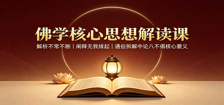 佛学核心思想解读课:解析不常不断,阐释无我缘起,通俗拆解中论八不偈核心要义-副业网创