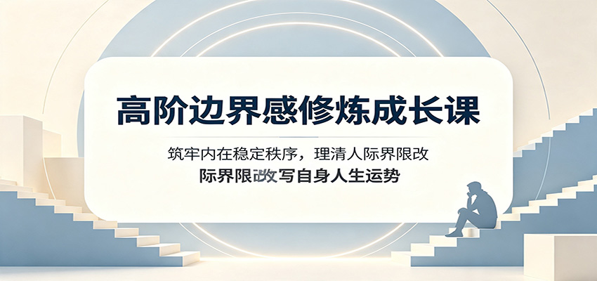 高阶边界感修炼成长课：筑牢内在稳定秩序，理清人际界限改写自身人生运势-副业网创