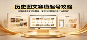 历史图文赛道起号攻略：选题故事图文成片教学，掌握短视频发布高效运营技巧-副业网创