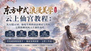 东方中式浪漫美学云上仙宫教程：从AI提示词、仙境生图到动态调试与剪辑，完整拆解国风大片制作流程-副业网创