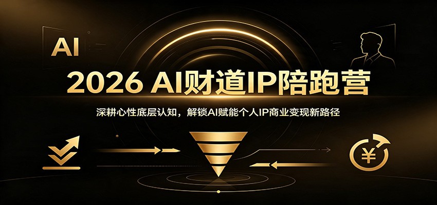 2026 AI财道IP陪跑营:深耕心性底层认知,解锁AI赋能个人IP商业变现新路径-副业网创
