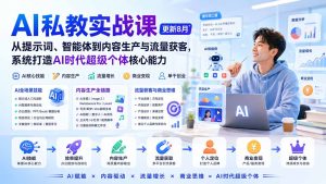 AI私教实战课-更新8月：从提示词、智能体到内容生产与流量获客，系统打造AI时代超级个体核心能力-副业网创