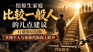 付费文章:给原生家庭比较一般人的几点建议,打破阶层局限,实现个人与家族代际向上跃升-副业网创