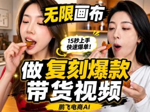 无限画布实操教程，搭一个炸裂级黑科技工作流——一键复刻爆款带货视频-副业网创