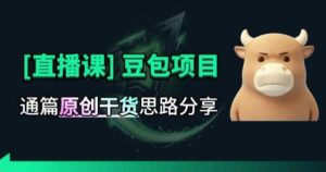 【直播课】原创思路打豆包项目，全是独家思路分析-副业网创