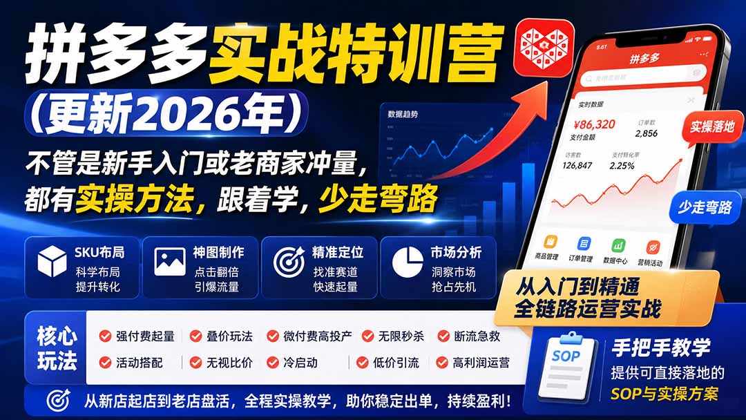拼多多实战特训营(更新26年0822-副业网创