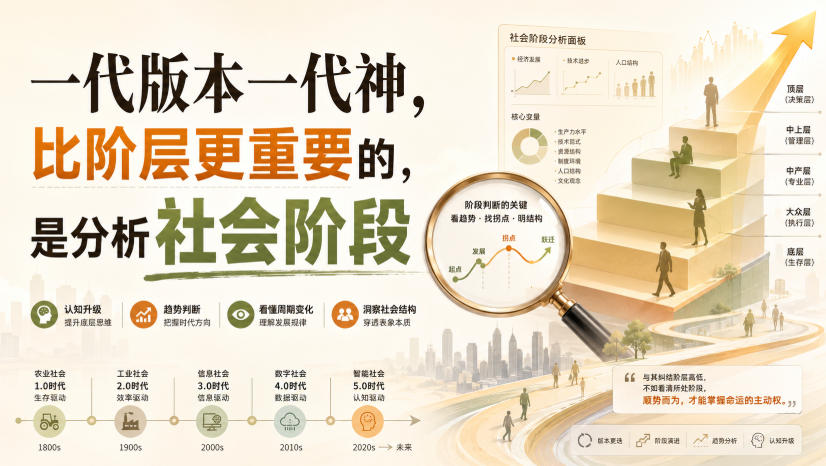 付费文章:一代版本一代神,比阶层更重要的,是分析社会阶段-副业网创