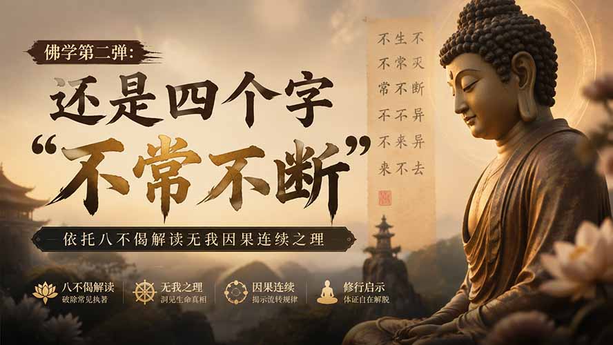 付费文章：佛学第二弹：还是四个字“不常不断”依托八不偈解读无我因果连续之理-副业网创