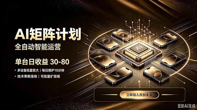 AI智能对话，矩阵规模化创业，全程技术扶持，长久稳定，日入800+-副业网创