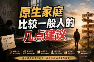 付费文章：给原生家庭比较一般人的几点建议-副业网创
