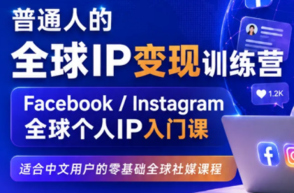 建立海外社媒底层逻辑,打造能变现的个人IP-副业网创