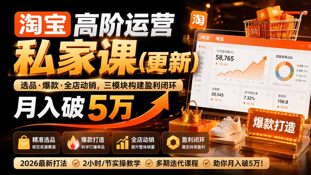 淘宝高阶运营私家课(更新26年-副业网创