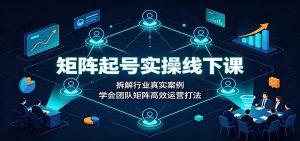 矩阵起号实操线下课:拆解行业真实案例,学会团队矩阵高效运营打法-副业网创