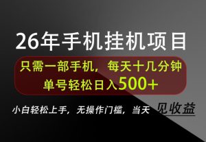 长期稳定可做，只需一部手机！单号轻松日入500+，不搞套路，只讲干货！【揭秘】-副业网创