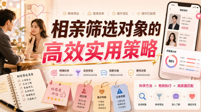 付费文章：相亲筛选对象的高效实用策略-副业网创