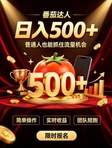 番茄达人日入500+?普通人也能参与?做番茄达人真的可行?零门槛番茄推文,新手也能上手做达人【揭秘】-副业网创