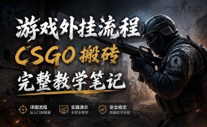 游戏挂机全流程笔记分享，CSGO游戏搬砖，小白看了当天学会见收益-副业网创
