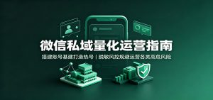 微信私域量化运营指南：搭建账号基建打造热号，脱敏风控规避运营各类高危风险-副业网创