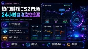 热门游戏CS2市场24小时自动监控捡漏,支持任何形式对数据进行验证,简单易上手,日入300+【揭秘】-副业网创