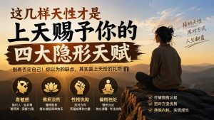 付费文章：这几样天性才是上天赐予你的四大隐形天赋-副业网创