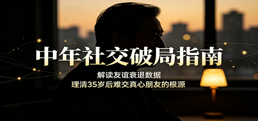 中年社交破局指南:解读友谊衰退数据,理清35岁后难交真心朋友的根源-副业网创