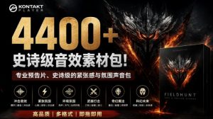4400+个史诗级音效素材包!专业预告片、史诗级的紧张感与氛围声音包,中文分类,超级精选包-副业网创